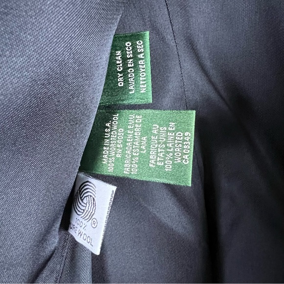 Vintage Lauren Ralph Lauren Crest Petite Wool Blazer Jacket Large - Picture 7 of 7